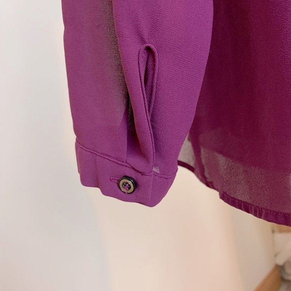 NY collection plum blouse, size Large - Picture 3 of 4